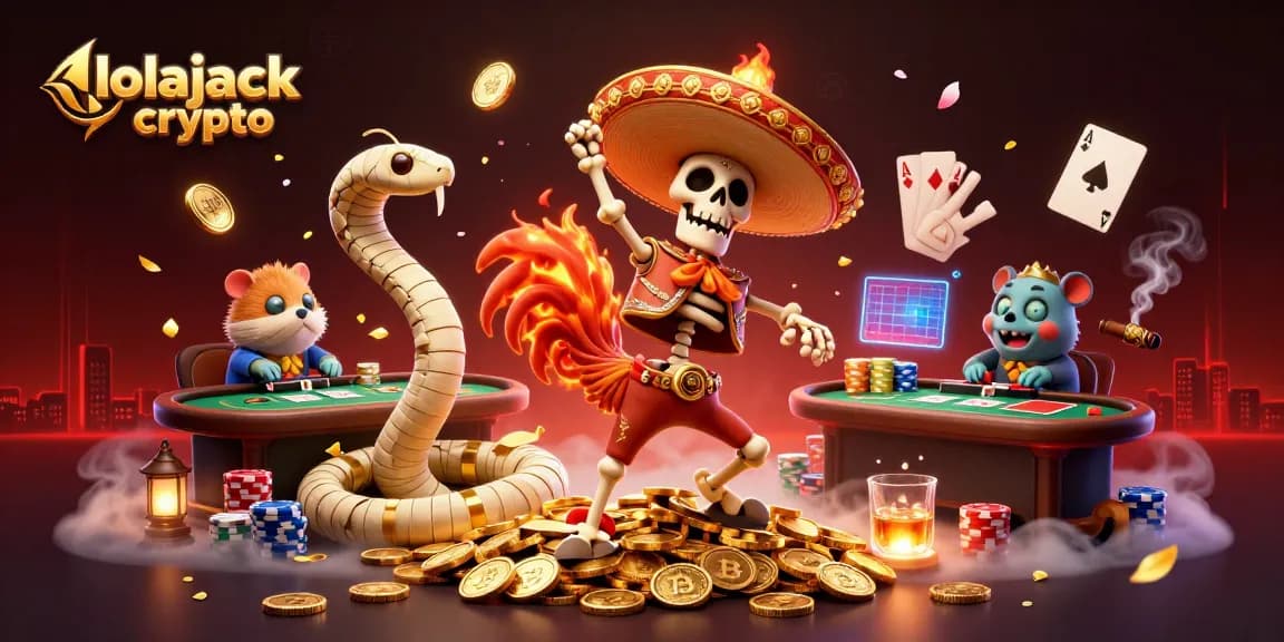 Experience lolajack crypto excitement with a lively 3D casino scene featuring vibrant characters and elements.
