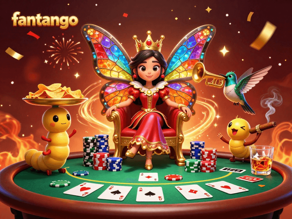 Win with fantango at this vibrant poker scene where joy meets strategy.
