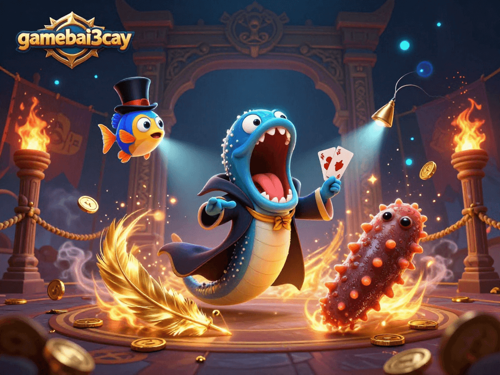 Gamebai3cay brings thrilling underwater magic with unique card tricks and vibrant casino elements.