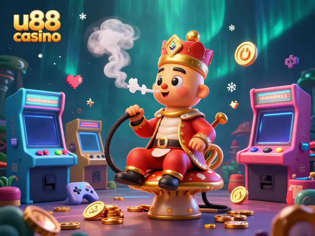 Experience the thrill of u88 casino with this vibrant 3D illustration showcasing dynamic game elements.