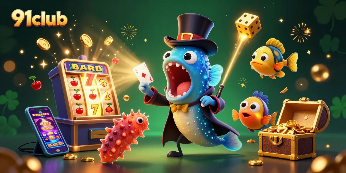 Experience the thrill of 91club with this colorful casino game scene featuring vibrant characters and slot elements.