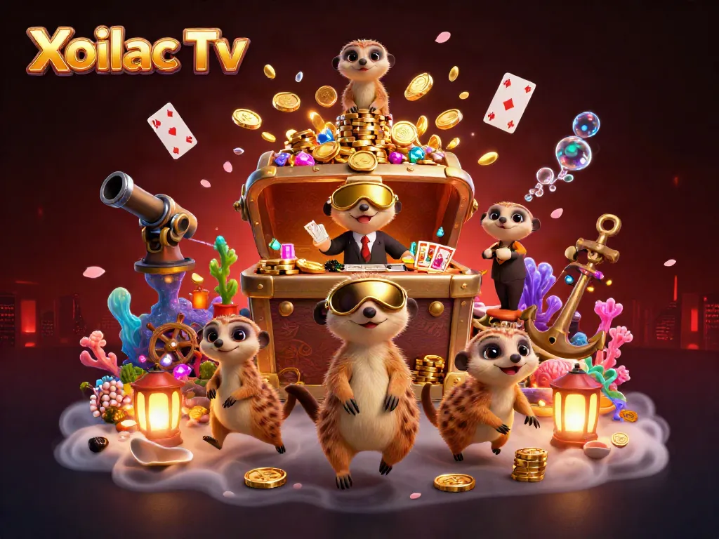 Xoilac Tv showcases a lively meerkat casino operation with rich elements and high-quality detail