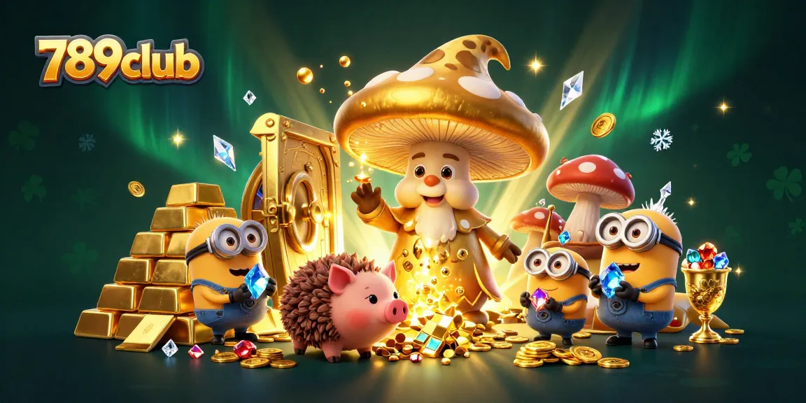 Experience the thrill of 789club with magical treasures and winning potential in this vibrant 3D illustration.
