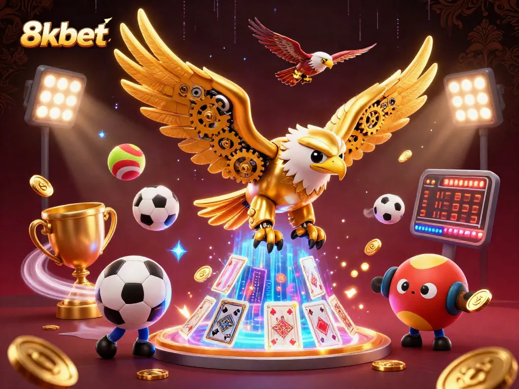 Win big with 8xbet tải app, featuring a vibrant scene with energetic characters in an exciting gambling atmosphere.