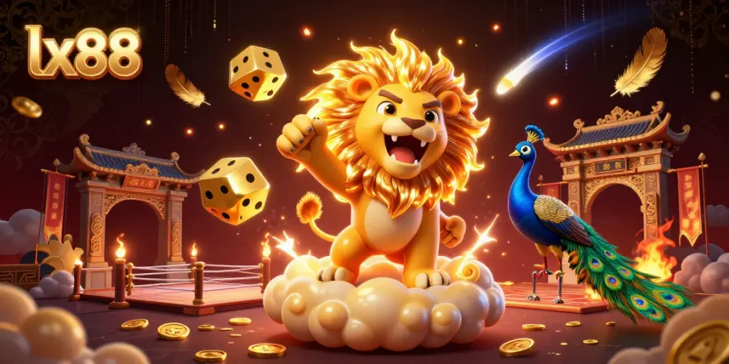 Engage in thrilling gameplay at lx88 with vibrant casino imagery, showcasing exciting elements and a stunning 3D scene.