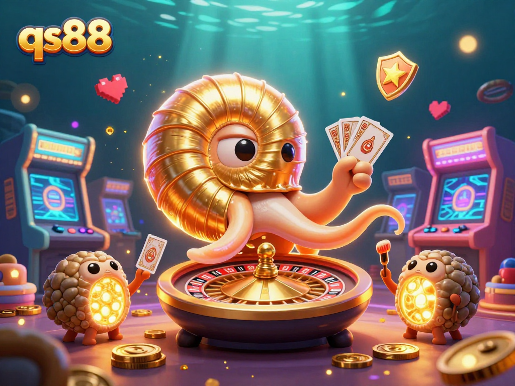 Experience excitement as qs88 players engage with a whimsical 3D nautilus roulette game.