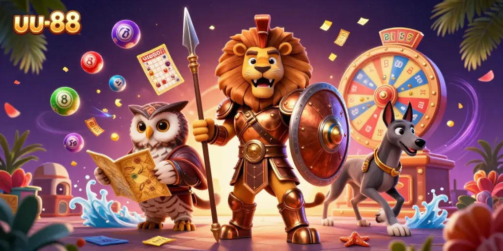 Experience thrilling moments at uu-88, featuring dynamic elements from colorful lotteries and prizes.