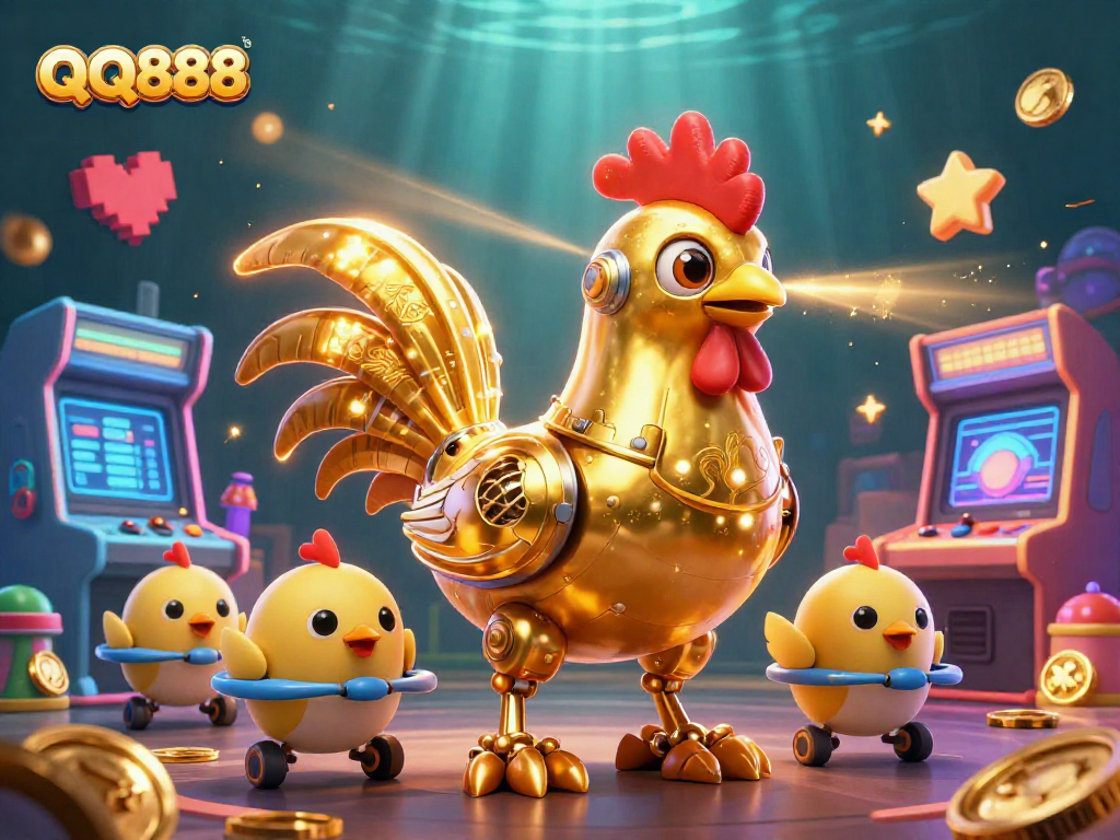 Engage in thrilling gameplay with QQ888, featuring dynamic characters and vibrant casino elements.