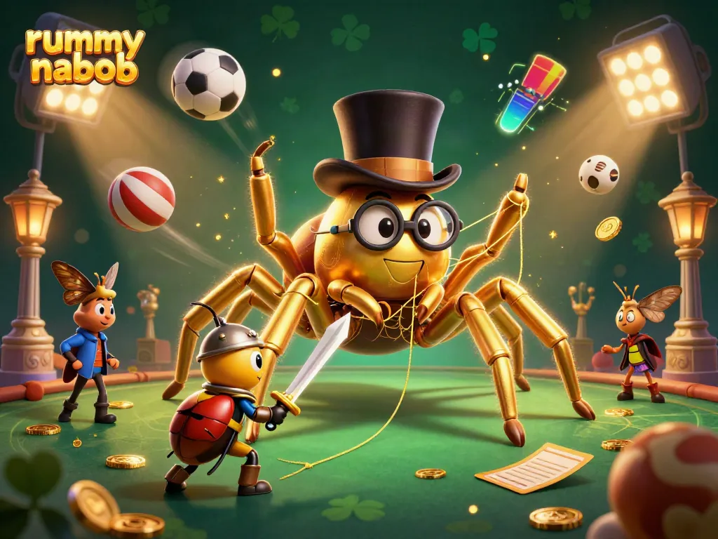 Rummy Nabob mempersembahkan gameplay menangkan hadiah besar dengan karakter unik dalam ilustrasi 3D