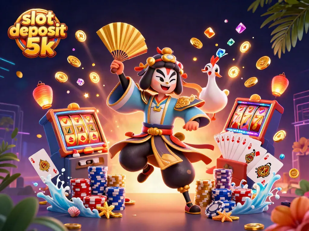 Engage with thrilling slot deposit 5k action featuring dynamic characters and casino elements.