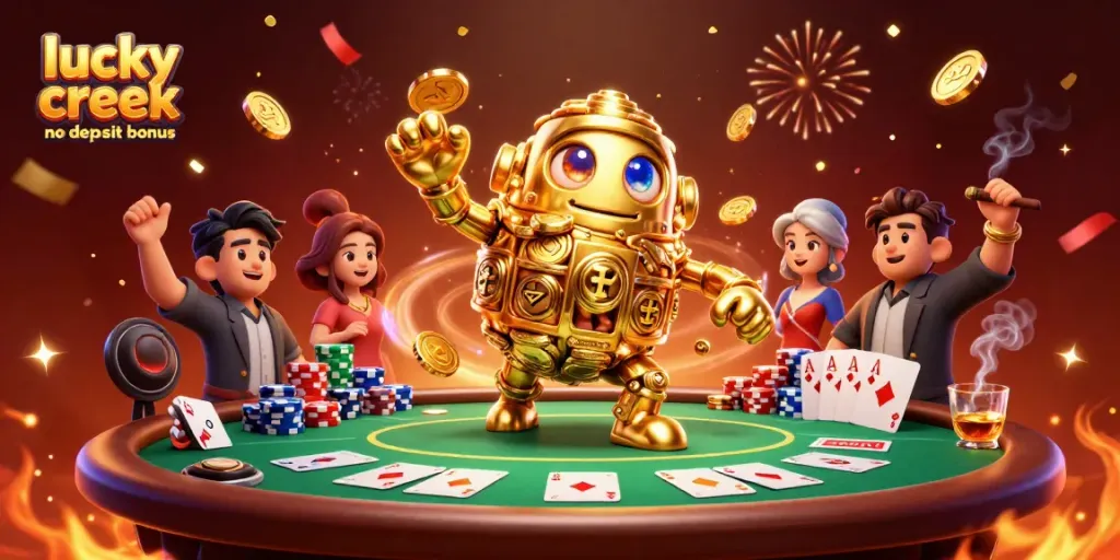 Experience the excitement of gambling with lucky creek no deposit bonus and vibrant casino elements.