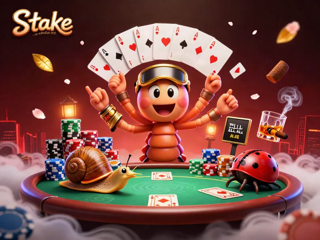 Engage with stake.us similar sites featuring a vibrant casino scene with cards and chips.