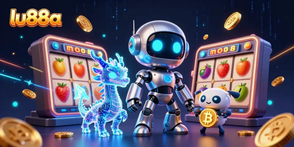Win big at lu88a with exciting slots and dynamic gameplay features illustrated in bright colors.