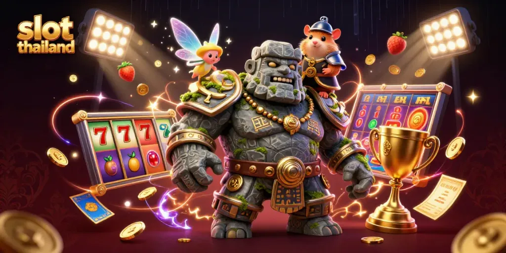 Experience thrilling games in slot thailand with dynamic 3D characters and vibrant casino elements.