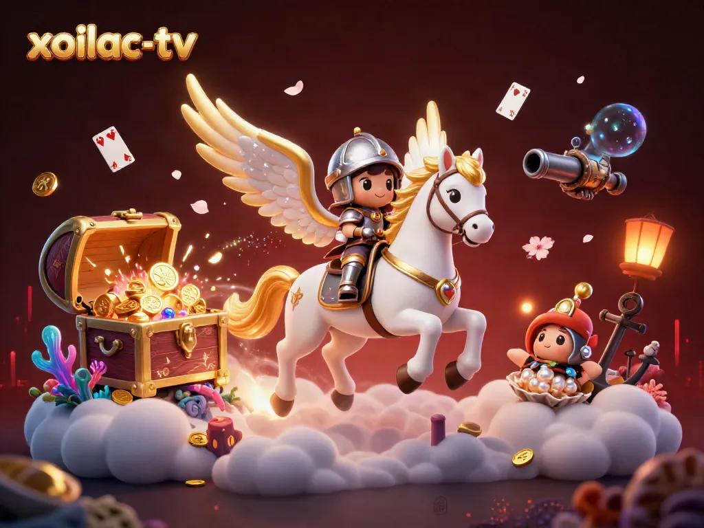 Experience the excitement of gambling with xoilac-tv's dazzling characters in an enchanting 3D scene