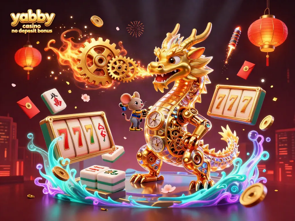 Experience the excitement of the yabby casino no deposit bonus with dynamic rewards and vibrant visuals in this 3D illustration.