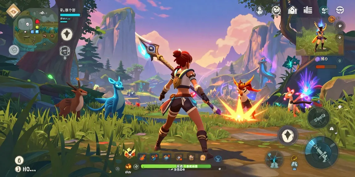 Experience female protagonist porn games in a vibrant fantasy setting with epic adventures and colorful landscapes.
