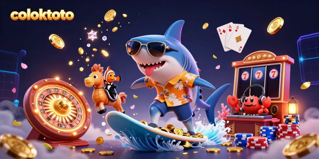 Experience gaming excitement at coloktoto with a vibrant underwater casino adventure featuring unique characters and rich details.