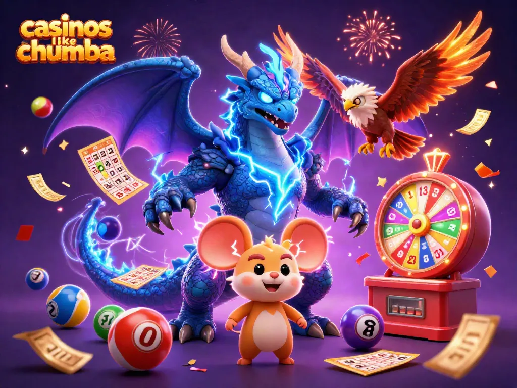 Experience thrilling fun at casinos like Chumba with vibrant lottery elements and action-packed visuals.