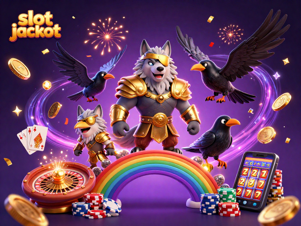 Temukan slot jackpot yang mengasyikkan dalam ilustrasi 3D dengan Odin dan ravennya.