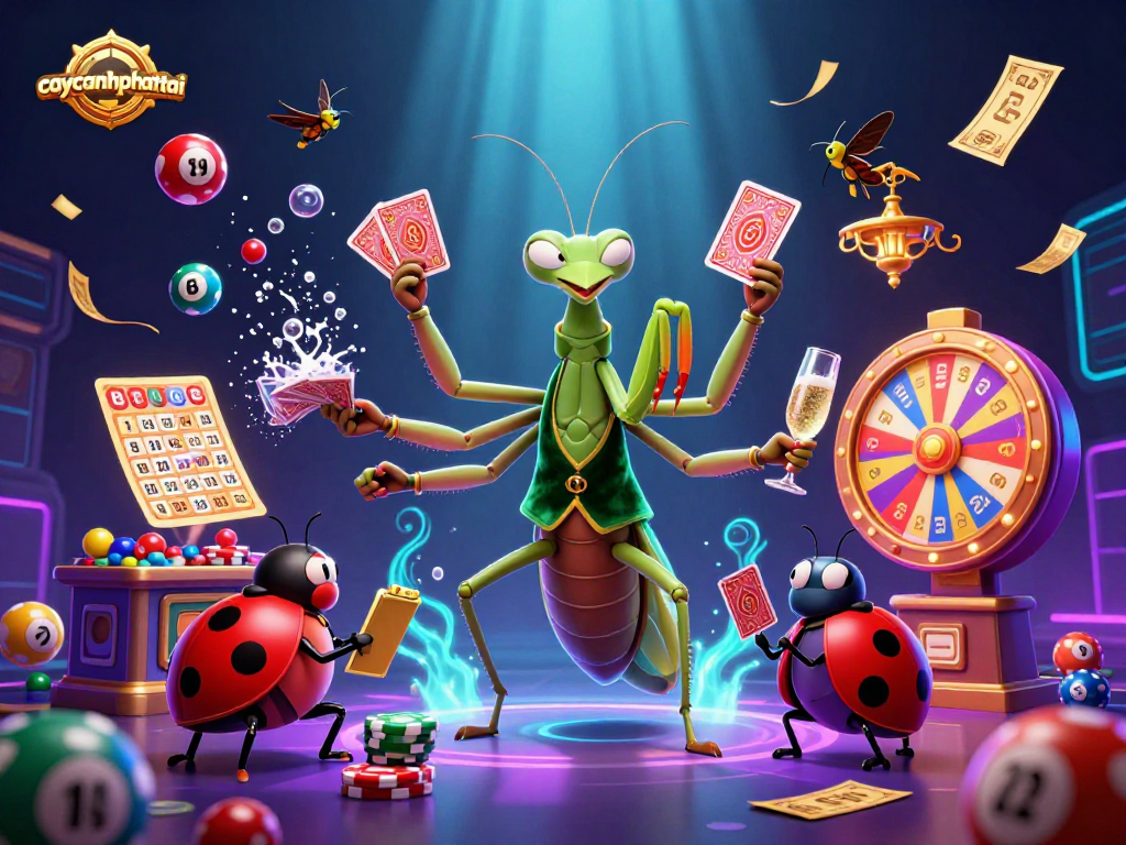 Engage with caycanhphattai, featuring vibrant lottery balls and exciting casino elements.