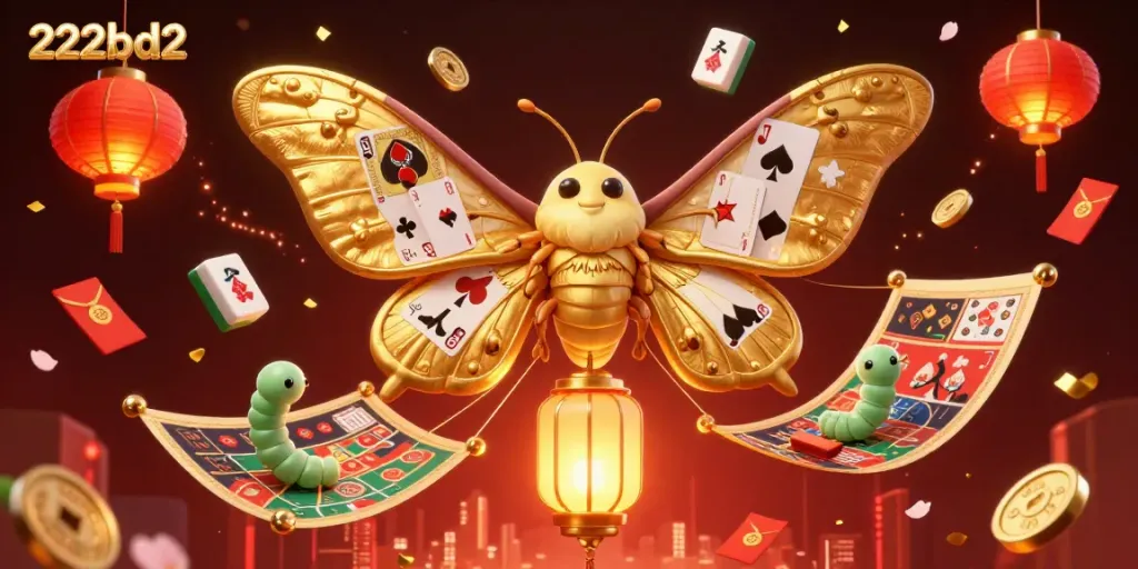 Experience the vibrant gaming world of 222bd2, featuring a lavish scene with golden casino elements.
